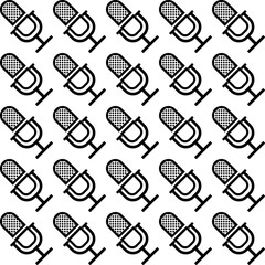 Microphone patterns display digital art modern design studio environment top-down view audio concept visualization