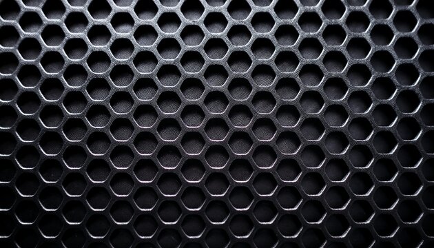 black honeycomb speaker grille texture on grainy foam industrial design honeycomb pattern audio