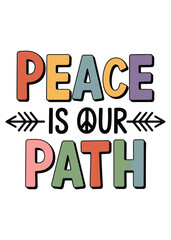 Fototapeta premium Typography T-Shirt Design On International Peace Day Quote