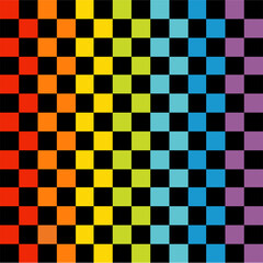 Rainbow Checkerboard Background – checkered pattern