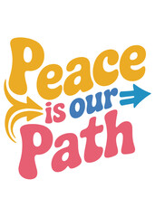 Typography T-Shirt Design On International Peace Day Quote