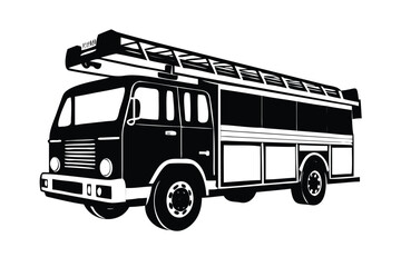 Fire Truck in Pop Art Comic Style. Retro Vector Illustration of an Emergency Vehicle