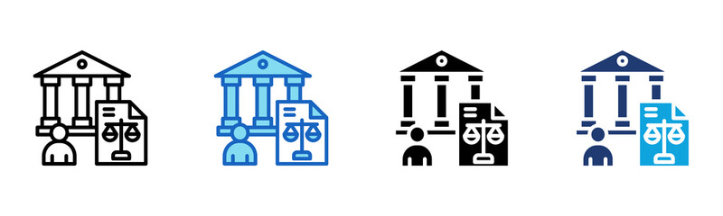 Ethical Governance icon Multi Style Vector Illustration