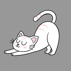 Yoga cat art