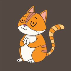 Yoga cat design