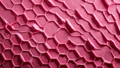 pink color craft cardboard with honeycombs grid texture