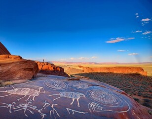 rochester panel petroglyphs in emery county central utah