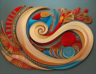 art form design objects for wall art with retro decoration