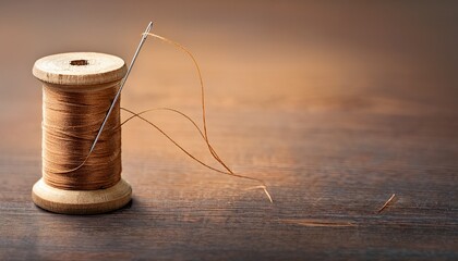 one sewing spool with thread