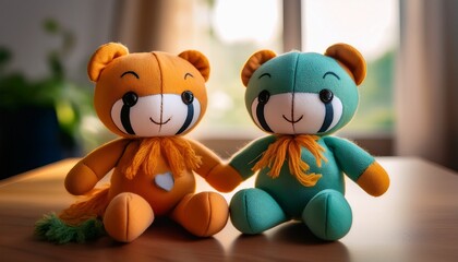 a pair of puppet pals presented with playful charm engaging hand puppets ready to spark imagination and creative storytelling