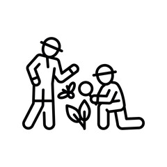 leaf lab black line icon for digital and print projects.