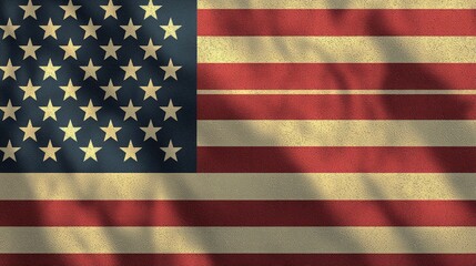 United States flag waving in breeze patriotic symbol