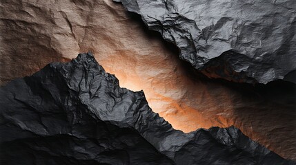 Mountain Landscape with Golden Light