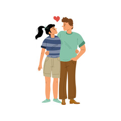Vector Romance Couple in Love Illustration Design
