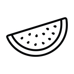 A slice of watermelon with a smiley face on it vector