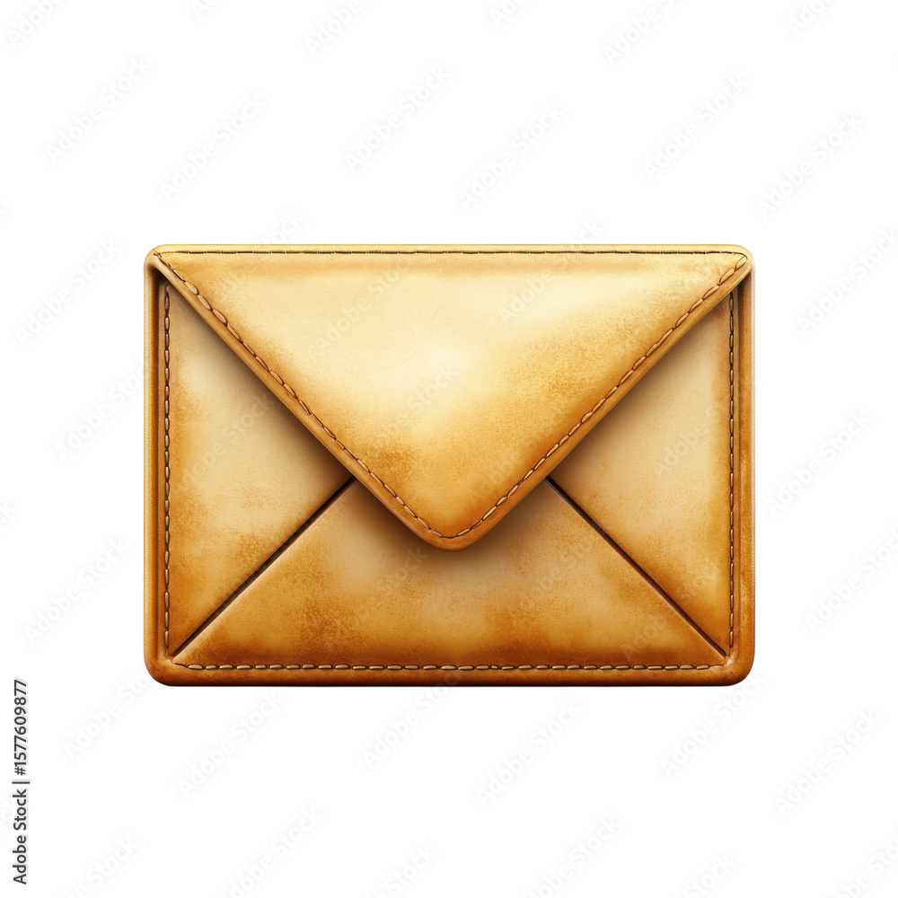 Poster old paper envelope icon message symbol communication letter design on transparent background