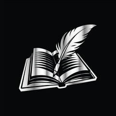 Serene Hammock Escape: Relaxing Book Reading Vector Logo for Literary Enthusiasts. Literary Bliss: Relaxing in a Hammock with a Book Vector Logo Design.