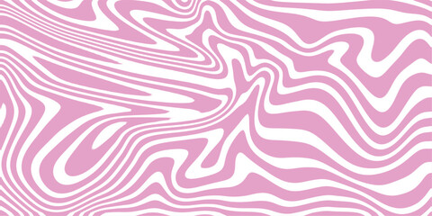 Wavy liquid design groovy background, liquid marble texture with stains, stylist pink background with lines
