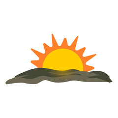 Sunrise Over the Horizon Graphic