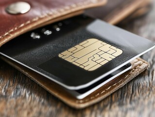 Secure payment method wallet close-up financial transaction modern environment macro view digital concept