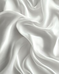 Fototapeta premium Soft and elegant white silk fabric background.