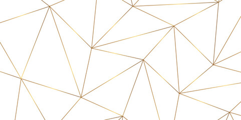 Obraz premium golden vector poly triangle texture. clean and modern science chemical theme background. Abstract geometric pattern composed of triangular. white golden vector triangle mosaic wallpaper , vector. 