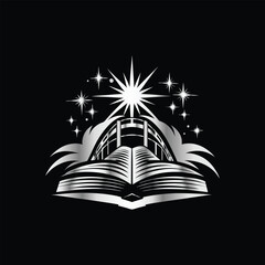 Serene Hammock Escape: Relaxing Book Reading Vector Logo for Literary Enthusiasts. Literary Bliss: Relaxing in a Hammock with a Book Vector Logo Design.