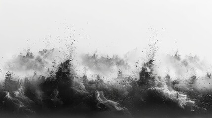 half tone printing, gradient black to white from top to bottom, white background, 8k 