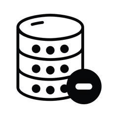Ready to use glyph icon of remove database function
