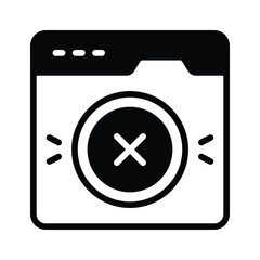 Obraz premium Visually appealing glyph icon of web error page