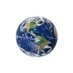Earth globe on transparent background