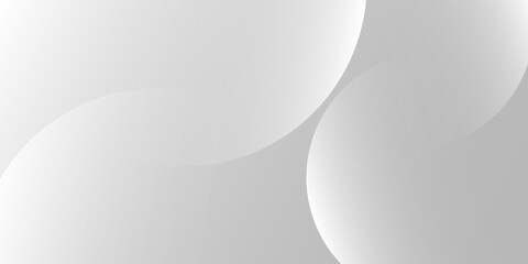 A minimalist abstract background featuring overlapping curves and circular shapes in various shades of gray, creating a smooth gradient and subtle depth