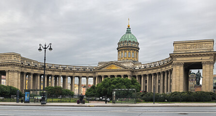 Kazan Cathedral (Cathedral of Our Lady of Kazan), cathedral of Russian Orthodox Church on Nevsky Prospekt in Saint Petersburg