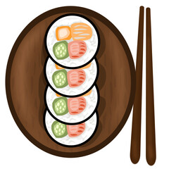 Shushi on plate