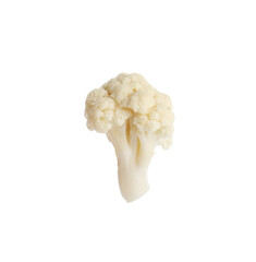 One fresh cauliflower floret isolated on white