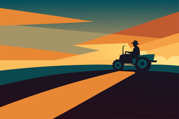 tractor on the field