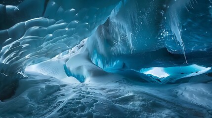 Explore icy crevasses and blue ice caves.