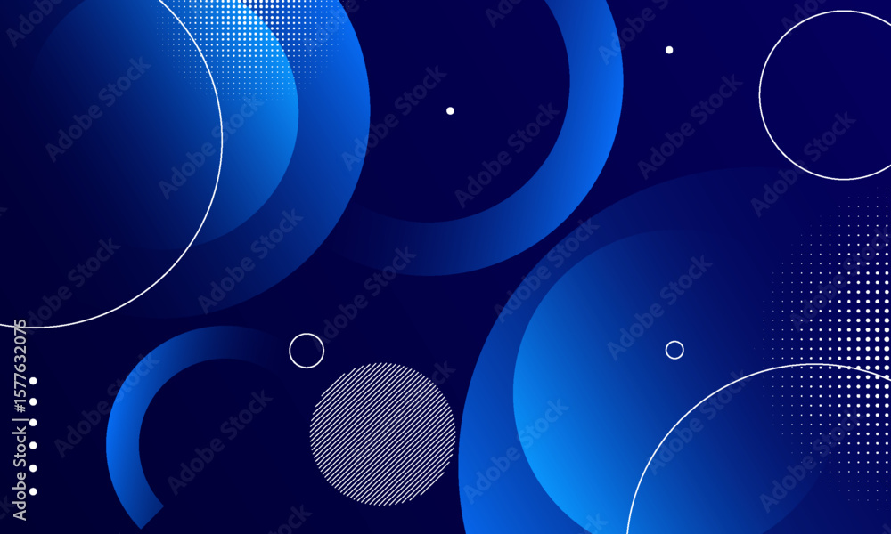 Poster abstract blue geometric background. dynamic shapes composition. eps10 vector
