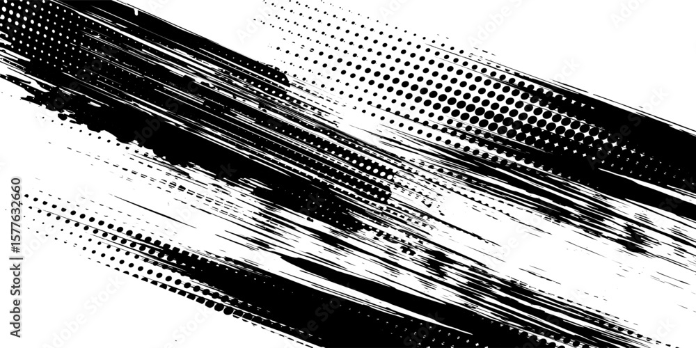 Poster vector brush sroke texture. distressed uneven grunge background. abstract distressed vector illustra