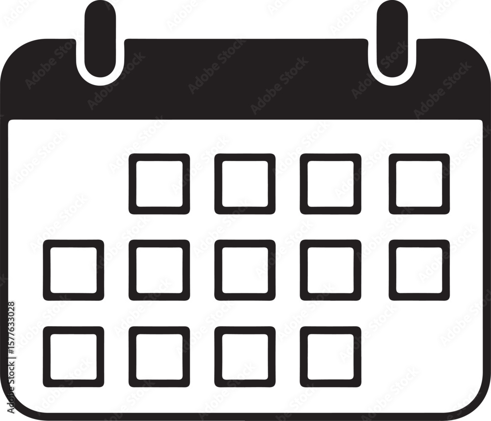 Poster vector calendar icon set for business and web design