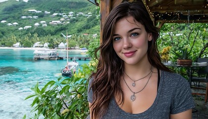 Woman smiles at camera