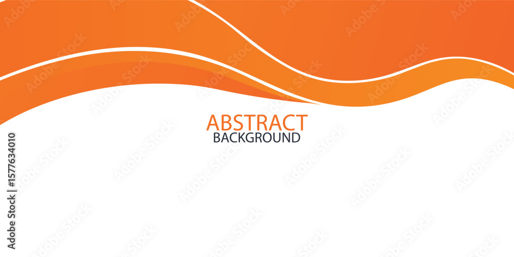 Poster vector orange line background curve element with white space for text and message design, overlappin