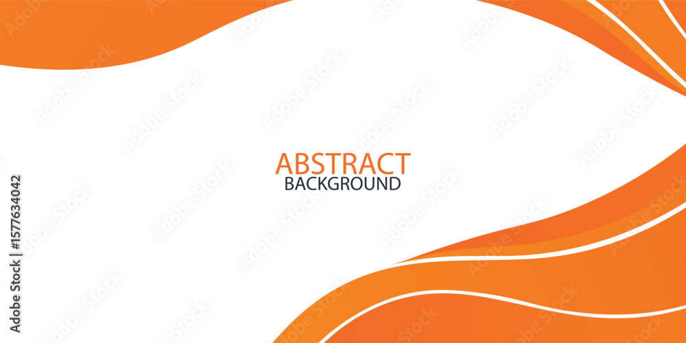 Poster vector orange line background curve element with white space for text and message design, overlappin