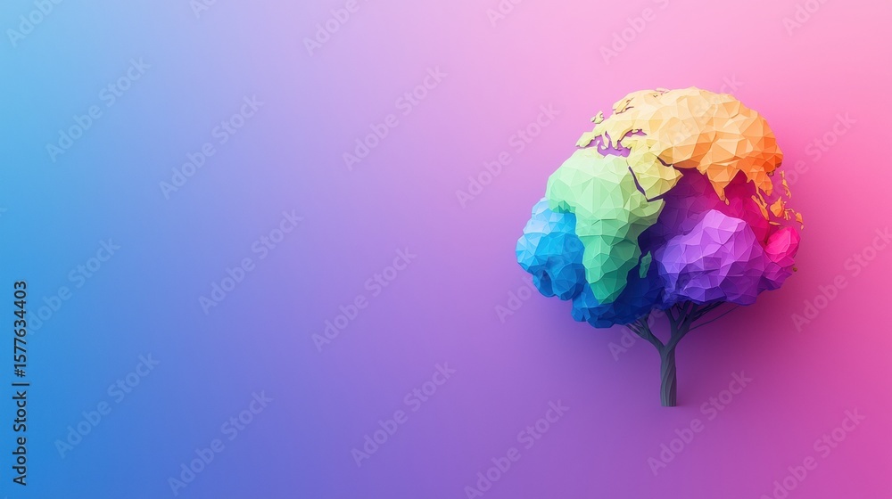 Poster globe minimalist silhouette colourful minimalist globe silhouette filled with vibrant colors, gradie