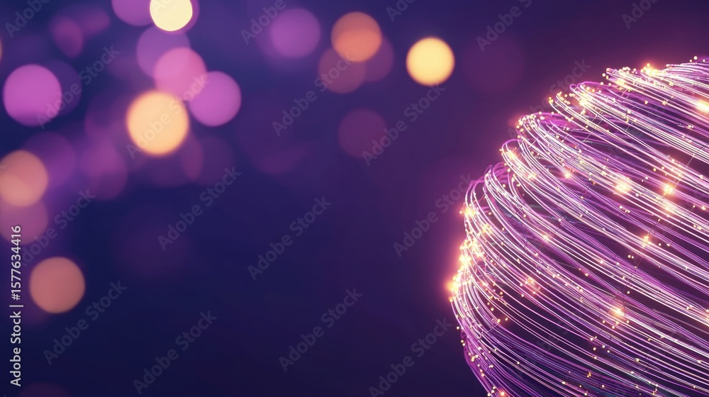 Aufkleber globe minimalist wireframe colourful minimalist wireframe globe with colorful light trails, dynamic 
