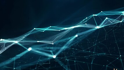 AI mesh lines connect science network. Futuristic light pulses along digital path. Innovation powers science-driven systems. Light signals flow. AI shapes innovation with connected science. - Powered by Adobe