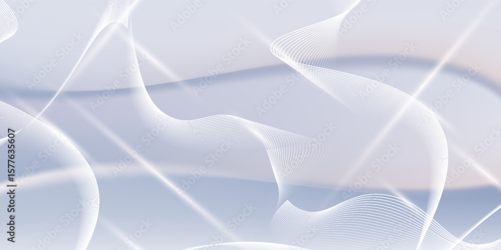Aufkleber modern abstract background with flowing lines. digital future technology concept. vector illustratio
