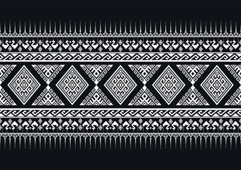 Native geometric ethnic pattern vector vintage black and white graphic design for clothing, home decoration, carpet, fabric. Traditional border graphic eps10 vector.