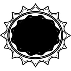 Tide Pool vector silhouette black design white background