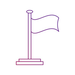 flag gradient outline icon with white background vector stock illustration